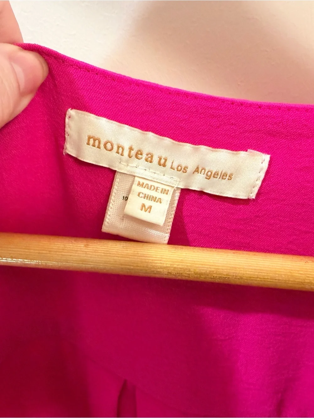 Monteau Los Angeles Hot Pink Mini Dress Size Medium Barbiecore